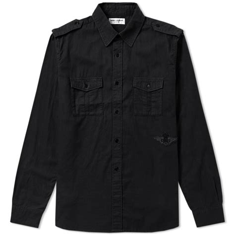 ysl military patch shirt|Saint Laurent Military Patch Overshirt Black .